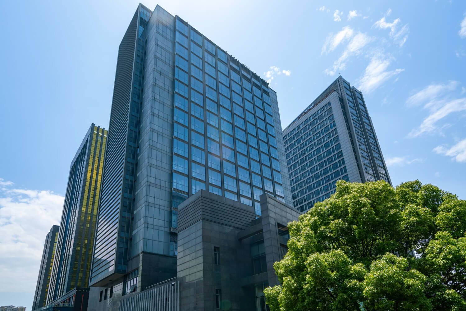 Modern commercial building developed by AXXION Prime Realty LLP